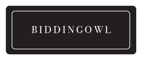 Bidding Owl Logo On A Black Background.